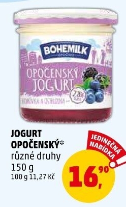 Jogurt ochucený Opočenský Bohemilk