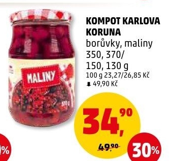 Kompot borůvky Karlova Koruna