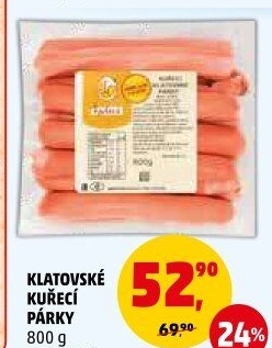 Kuřecí klatovské párky DZ Klatovy