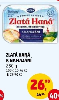 Margarín k namazání Zlatá Haná Olma