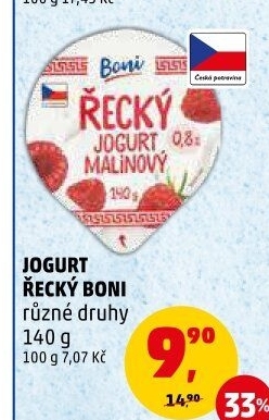 Ochucený jogurt řeckého typu Boni