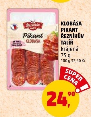 Pikantní klobása Řezníkův talíř