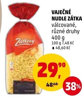 Polévkové nudle Zátkovy