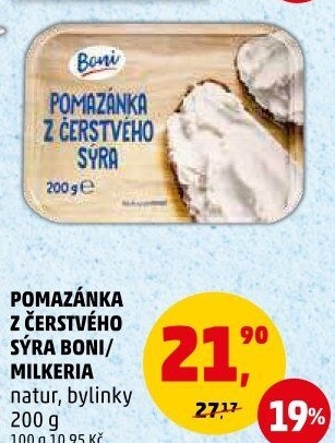 Pomazánka z čerstvého sýra Boni