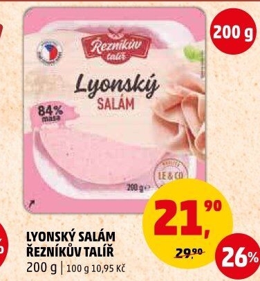 Salám lyonský Řezníkův talíř