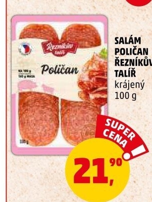 Salám Poličan Řezníkův talíř