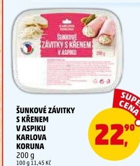 Šunkový závitek s křenem Karlova Koruna