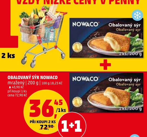 Sýr obalovaný mražený Nowaco
