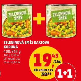 Zeleninová směs Karlova Koruna - konzervovaná