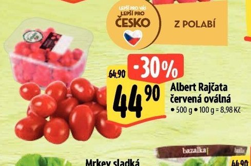 Albert Rajčata červená oválná