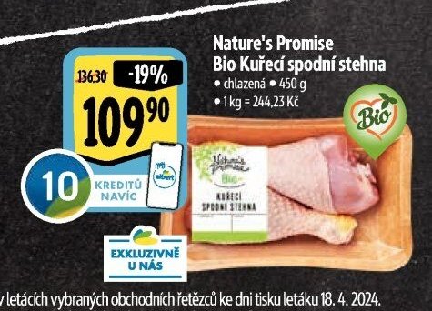 Nature's Promise Bio Kuřecí spodní stehna