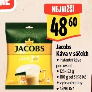 Instantní kávy porcované Jacobs