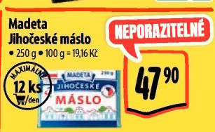 Máslo Jihočeské Madeta