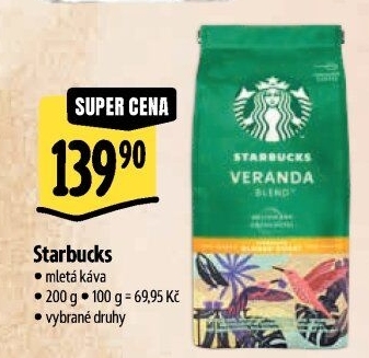 Mleté kávy Starbucks