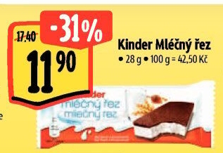 Řez mléčný Kinder