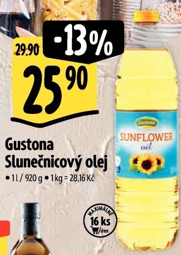 Slunečnicový olej Gustona