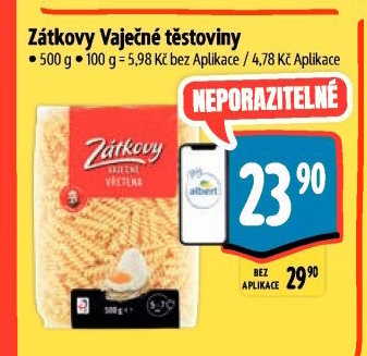 Těstoviny vaječné Zátkovy