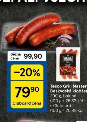 Tesco Grill Master Beskydská klobása
