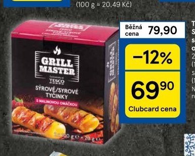 Tesco Grill Master Sýrové tyčinky s malinovou omáčkou