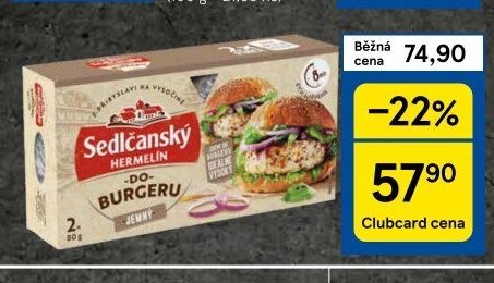 Sedlčanský Hermelín do burgeru jemný