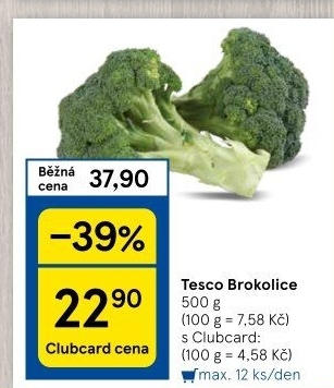 Brokolice Tesco