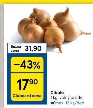 Cibule kuchyňská žlutá