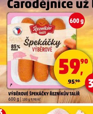 Špekáčky výběrové Řezníkův talíř 600 g