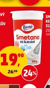 Smetana ke šlehání Boni 200 g