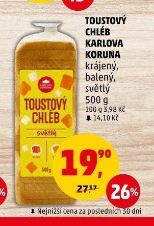 TOUSTOVÝ CHLÉB KARLOVA KORUNA