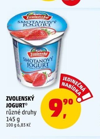 ZVOLENSKÝ JOGURT různé druhy 145 g