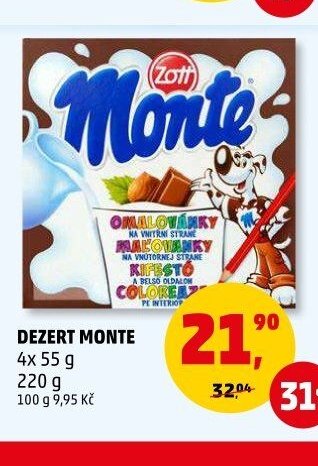 DEZERT MONTE 4x 55 g 220 g