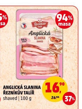 ANGLICKÁ SLANINA ŘEZNÍKŮV TALÍŘ shaved | 100 g