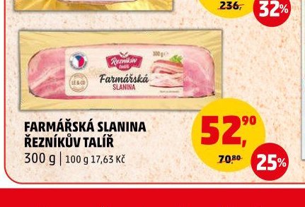 FARMÁŘSKÁ SLANINA ŘEZNÍKŮV TALÍŘ 300 g