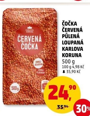 Čočka červená Karlova Koruna