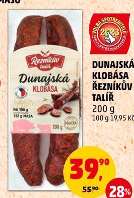 Dunajská klobása Řezníkův talíř