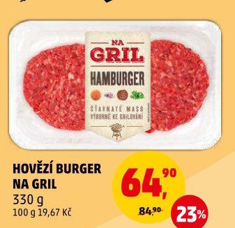 Hovězí burger Na gril Penny