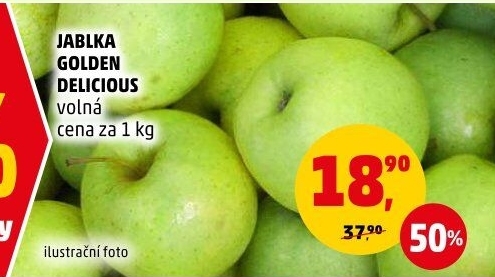 Jablka Golden Delicious