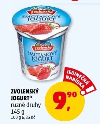Jogurt smetanový ochucený Zvolenský