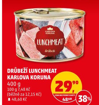 Lunchmeat drůbeží Karlova Koruna
