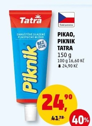 Mléko kondenzované Pikao Tatra