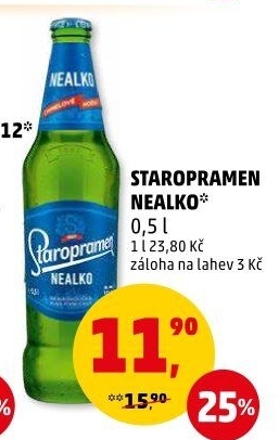 Nealkoholické pivo Staropramen