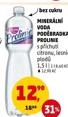 Ochucená voda Poděbradka Prolinie