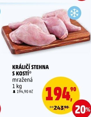 Stehna králičí s kostí mražená