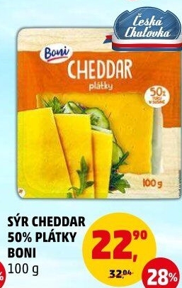 Sýr Cheddar 50% Boni