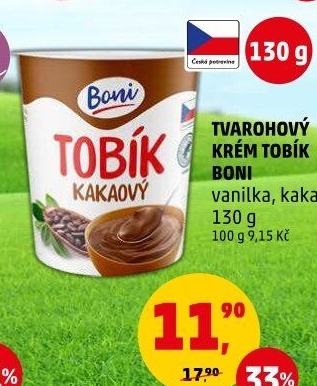 Tvarohový krém Tobík Boni