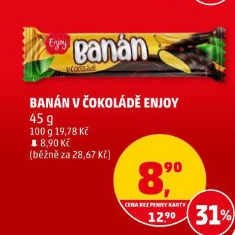 Tyčinka Banány v čokoládě Enjoy