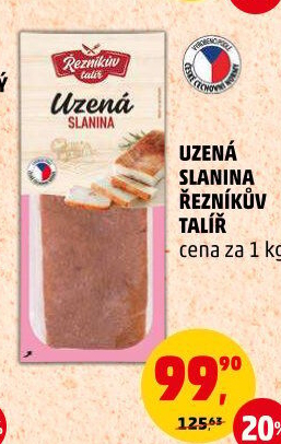 Uzená slanina Řezníkův talíř