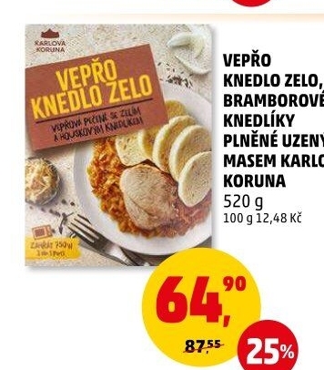 Vepřo knedlo zelo Karlova Koruna