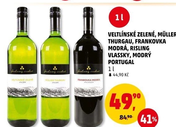 Víno Veltlínské zelené