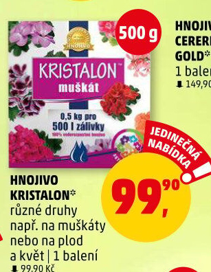 Hnojivo na muškát Kristalon